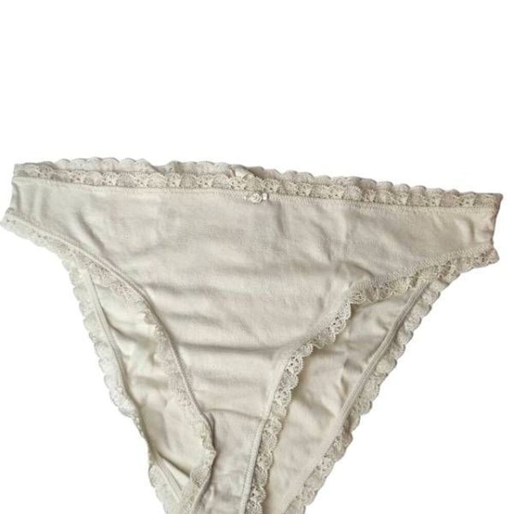 SKIMS POINTELLE AND LACE BIKINI PANTY NWT